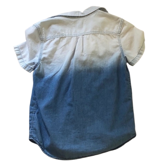 Cherokee Kids Blue and White Ombre Button Down Shirt - Picture 2 of 3